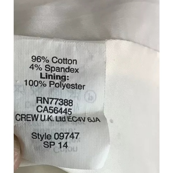 J Crew Sz 4 Navy Trellis A-Line Skirt Cotton Polyester Preppy Business Casual - Picture 6 of 6